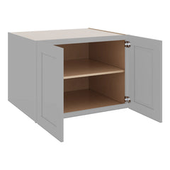 J&K Castle Grey S5 Refrigerator Wall Cabinet - 33" W x 24" H x 27" D