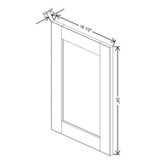 J&K Creme Glazed A7 Dummy Door Panel 16 1/2" W x 24" H