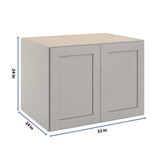 CNC Luxor 5-Piece Misty Grey 33" W X 24" H X 24" D Double Door Wall Cabinet