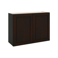 J&K Espresso K8 Double Door Wall Cabinet - 33" W x 24" H