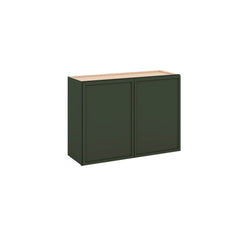 Modernform Cabinet Slim Sage Green 33" W X 24" H X 12" D Double Door Wall Cabinet