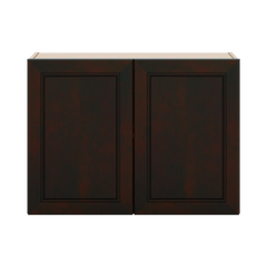 J&K Espresso K8 Double Door Wall Cabinet - 33" W x 24" H