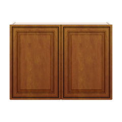 J&K Mocha Glazed K10 Double Door Wall Cabinet - 33" W x 24" H