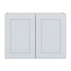 J&K White Shaker S8 Double Door Wall Cabinet - 33" W x 24" H