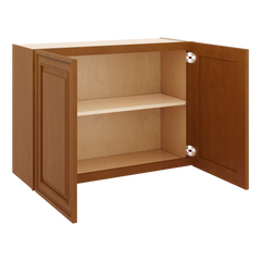 J&K Mocha Glazed K10 Double Door Wall Cabinet - 33" W x 24" H