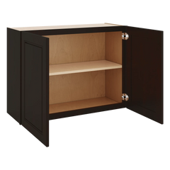 J&K Espresso K8 Double Door Wall Cabinet - 33" W x 24" H