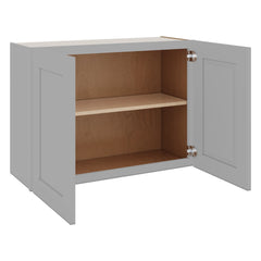 J&K Castle Grey S5 Double Door Wall Cabinet - 33" W x 24" H