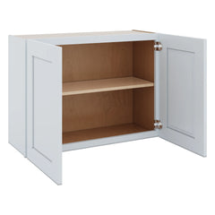 J&K White Shaker S8 Double Door Wall Cabinet - 33" W x 24" H