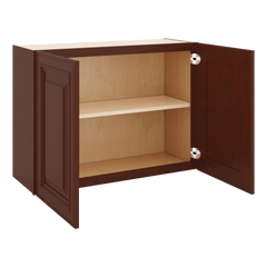 J&K Mahogany J5 Double Door Wall Cabinet - 33" W x 24" H