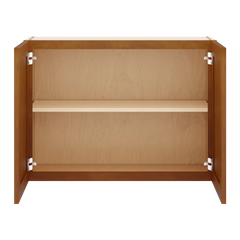 J&K Mocha Glazed K10 Double Door Wall Cabinet - 33" W x 24" H