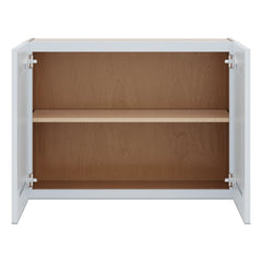 J&K White Shaker S8 Double Door Wall Cabinet - 33" W x 24" H