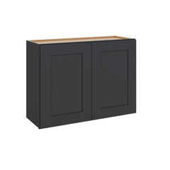 Modernform Cabinet Onyx Black Shaker 33" W X 24" H X 12" D Double Door Wall Cabinet