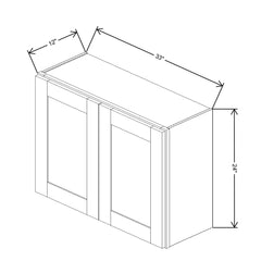 Fabuwood Quest Metro Frost Wall 33"W x 24"H Shaker Cabinet
