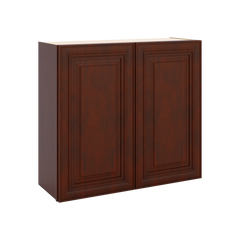 J&K Mahogany J5 Double Door Wall Cabinet - 33" W x 30" H