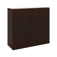 J&K Java Coffee S1 Double Door Wall Cabinet - 33" W x 30" H