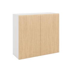 Modernform Cabinet Natural Oak 33" W X 30" H X 12" D Double Door Wall Cabinet