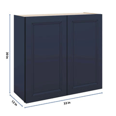 J&K Naval B7 Double Door Wall Cabinet - 33" W x 30" H