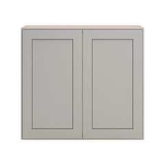 CNC Luxor 5-Piece Misty Grey 33" W X 30" H Double Door Wall Cabinet