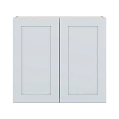 J&K White Shaker S8 Double Door Wall Cabinet - 33" W x 30" H