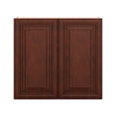 J&K Mahogany J5 Double Door Wall Cabinet - 33" W x 30" H