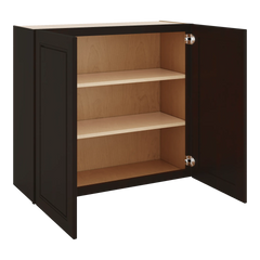 J&K Espresso K8 Double Door Wall Cabinet - 33" W x 30" H