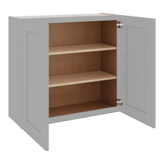 J&K Castle Grey S5 Double Door Wall Cabinet - 33" W x 30" H