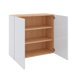 Modernform Cabinet Gloss White 33" W X 30" H X 12" D Double Door Wall Cabinet