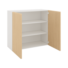 Modernform Cabinet Natural Oak 33" W X 30" H X 12" D Double Door Wall Cabinet