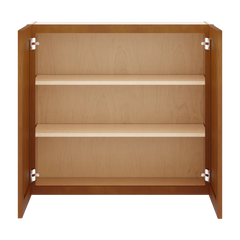 J&K Mocha Glazed K10 Double Door Wall Cabinet - 33" W x 30" H