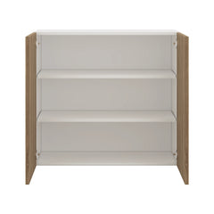Modernform Cabinet Walnut 33" W X 30" H X 12" D Double Door Wall Cabinet