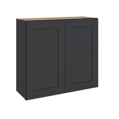 Modernform Cabinet Onyx Black Shaker 33" W X 30" H X 12" D Double Door Wall Cabinet