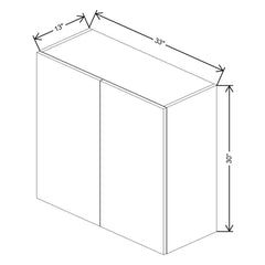 Fabuwood Ovela Catalina Nocce 1 33" W X 30" H X 13" D Double Door Wall Cabinet