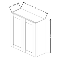 Fabuwood Allure Galaxy Mocha Wall 33"W x 36"H