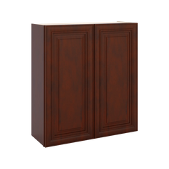 J&K Mahogany J5 Double Door Wall Cabinet - 33" W x 36" H