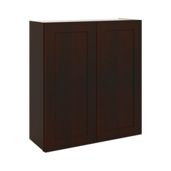 J&K Java Coffee S1 Double Door Wall Cabinet - 33" W x 36" H