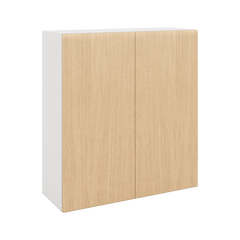 Modernform Cabinet Natural Oak 33" W X 36" H X 12" D Double Door Wall Cabinet