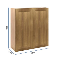 J&K Butterscotch B8 Double Door Wall Cabinet - 33" W x 36" H