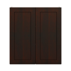 J&K Java Coffee S1 Double Door Wall Cabinet - 33" W x 36" H