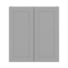 J&K Castle Grey S5 Double Door Wall Cabinet - 33" W x 36" H
