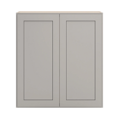 CNC Luxor 5-Piece Misty Grey 33" W X 36" H Double Door Wall Cabinet