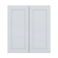 J&K White Shaker S8 Double Door Wall Cabinet - 33" W x 36" H