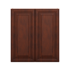 J&K Mahogany J5 Double Door Wall Cabinet - 33" W x 36" H