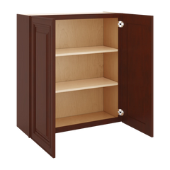 J&K Mahogany J5 Double Door Wall Cabinet - 33" W x 36" H