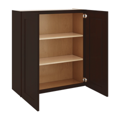 J&K Java Coffee S1 Double Door Wall Cabinet - 33" W x 36" H