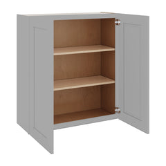 J&K Castle Grey S5 Double Door Wall Cabinet - 33" W x 36" H