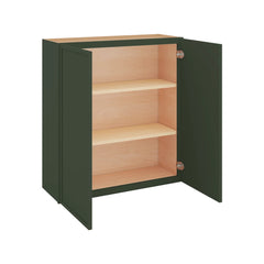 Modernform Cabinet Slim Sage Green 33" W X 36" H X 12" D Double Door Wall Cabinet