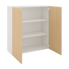 Modernform Cabinet Natural Oak 33" W X 36" H X 12" D Double Door Wall Cabinet