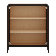 J&K Espresso K8 Double Door Wall Cabinet - 33" W x 36" H
