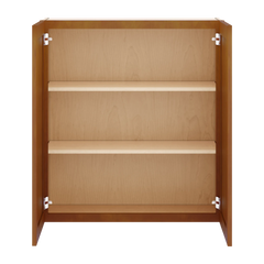 J&K Mocha Glazed K10 Double Door Wall Cabinet - 33" W x 36" H