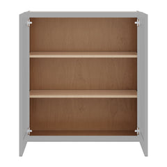 J&K Castle Grey S5 Double Door Wall Cabinet - 33" W x 36" H